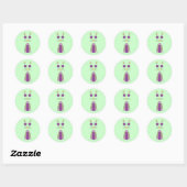 Sticker Rond Chat doux (Feuille)