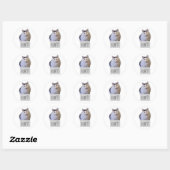 Sticker Rond chat drôle mème (Feuille)