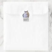Sticker Rond chat drôle mème (Sac)