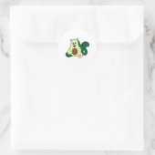 Sticker Rond Chat en tant qu'avocat (Sac)