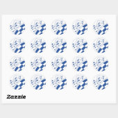 Sticker Rond Chat endormi (Feuille)