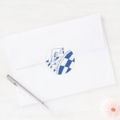 Sticker Rond Chat endormi (Enveloppe)