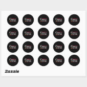 Sticker Rond Chat-enfant Dame 24 (Feuille)