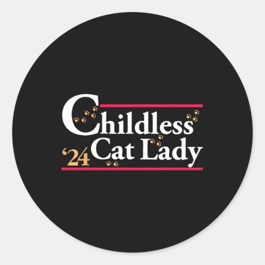 Sticker Rond Chat-enfant Dame 24 (Devant)