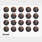 Sticker Rond Chat et bulle de savon (Feuille)