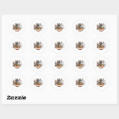 Sticker Rond Chat et Ramen Chats mangeant Ramen (Feuille)