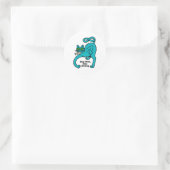 Sticker Rond Chat Expressif Excentrique (Sac)