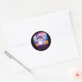 Sticker Rond Chat fantôme boo  (Enveloppe)