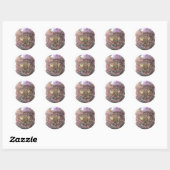 Sticker Rond chat grec coloré (Feuille)