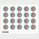 Sticker Rond Chat Grincheux (Feuille)