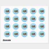 Sticker Rond Chat gris ours en peluche (Feuille)