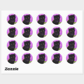 Sticker Rond Chat Gustav Klimt (Feuille)
