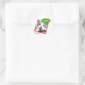 Sticker Rond chat intelligent (Sac)