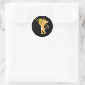 Sticker Rond Chat Jouer Trombone Marching Band Trombone (Sac)