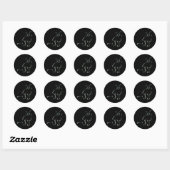 Sticker Rond Chat Kitty Blanc (Feuille)