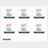 Sticker Rond Chat Kitty blanc mignon Chandelle dormant / Savon (Feuille)