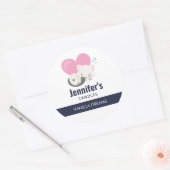 Sticker Rond Chat Kitty blanc mignon Chandelle dormant / Savon (Enveloppe)