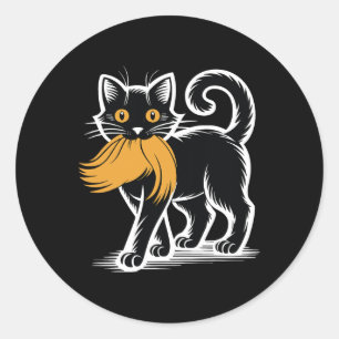 Sticker Rond Chat Ladies For Donald Trump Kamala Harris 2024 Sa