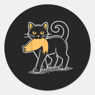 Sticker Rond Chat Ladies For Kamala Harris Donald Trump 2024
