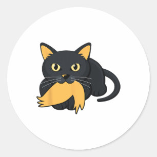 Sticker Rond Chat Ladies For Kamala Harris Donald Trump 2024 Sa