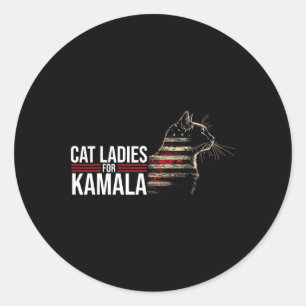 Sticker Rond Chat Ladies Pour Kamala