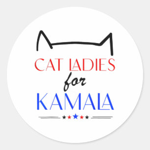 Sticker Rond Chat Ladies Pour Kamala