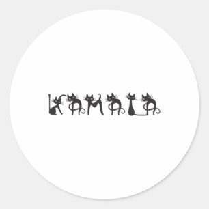 Sticker Rond Chat Lady Fun Enfant Chat Ladies For Harris 2024