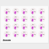 Sticker Rond Chat lilas mou (Feuille)
