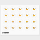Sticker Rond Chat Lunettes de Soleil Cool (Feuille)