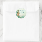 Sticker Rond Chat maman vintage avec chatons (Sac)