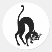 Sticker Rond Chat menaçant (Devant)