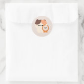 Sticker Rond Chat mignon certifié (Sac)