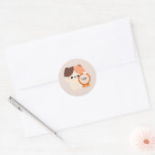 Sticker Rond Chat mignon certifié (Enveloppe)