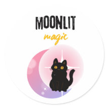 chat mignon et lune