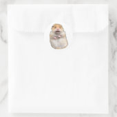 Sticker Rond chat mignon mème (Sac)