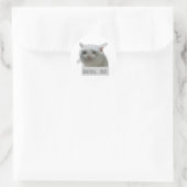 Sticker Rond chat mignon mème (Sac)
