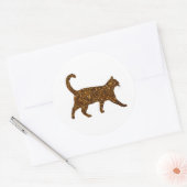 Sticker Rond Chat mousseux (Enveloppe)