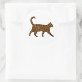 Sticker Rond Chat mousseux (Sac)