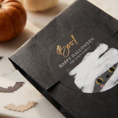 Sticker Rond Chat Mummy Mignon Halloween
