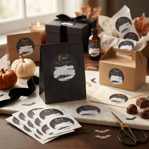 Sticker Rond Chat Mummy Mignon Halloween