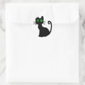 Sticker Rond Chat noir (Sac)
