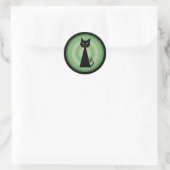 Sticker Rond Chat noir (Sac)