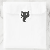 Sticker Rond Chat Noir (Sac)