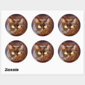 Sticker Rond chat noir (Feuille)
