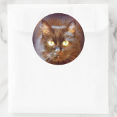 Sticker Rond chat noir (Sac)