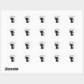 STICKER ROND CHAT NOIR 9 (Feuille)