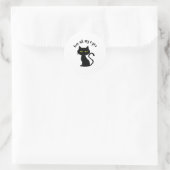 STICKER ROND CHAT NOIR 9 (Sac)