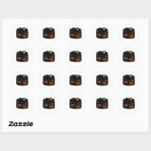 Sticker Rond Chat noir dans le T-shirt classique Patch (Feuille)