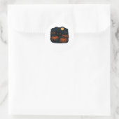 Sticker Rond Chat noir dans le T-shirt classique Patch (Sac)