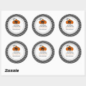 Sticker Rond Chat noir d'Halloween (Feuille)